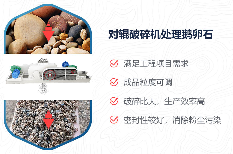 對(duì)輥破碎機(jī)能擠鵝卵石嗎？附視頻