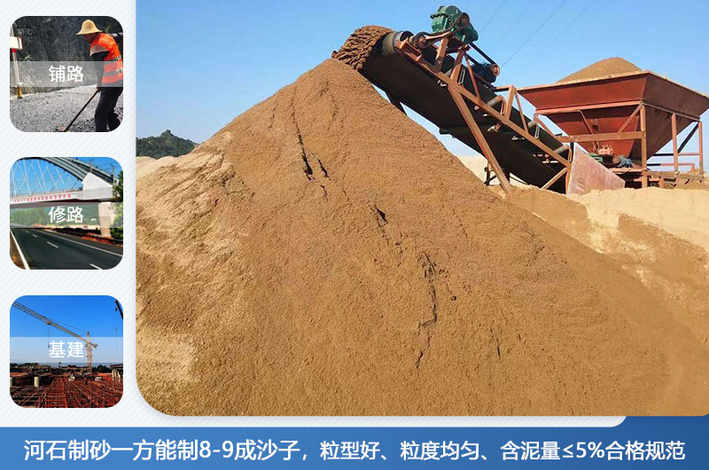 河石制砂一方能制幾成？河石制砂機設備有哪些？